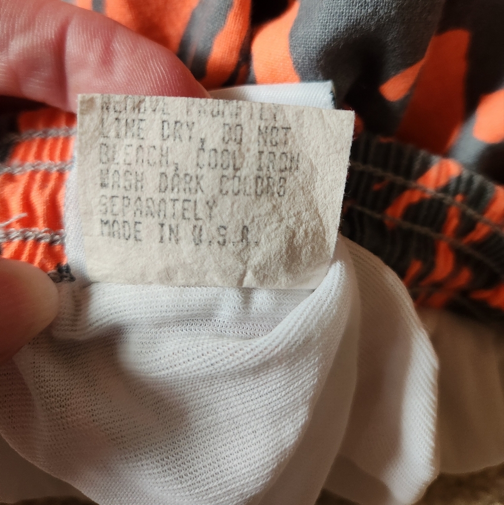 Vintage Mens Hobie Orange and Gray Swim Shorts Size L - Picture 7 of 7